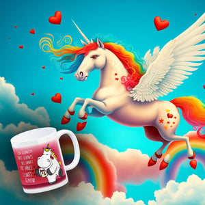 Honeycorns Kaffeebecher mit Einhorn mit Glühwein Motiv