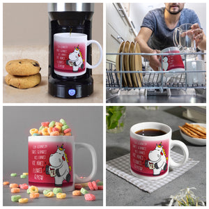 Honeycorns Kaffeebecher mit Einhorn mit Glühwein Motiv