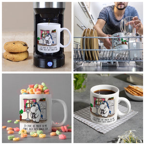 Honeycorns Kaffeebecher mit Einhorn Motiv und Spruch: Ich spüre die Macht in mir. Könnte ...