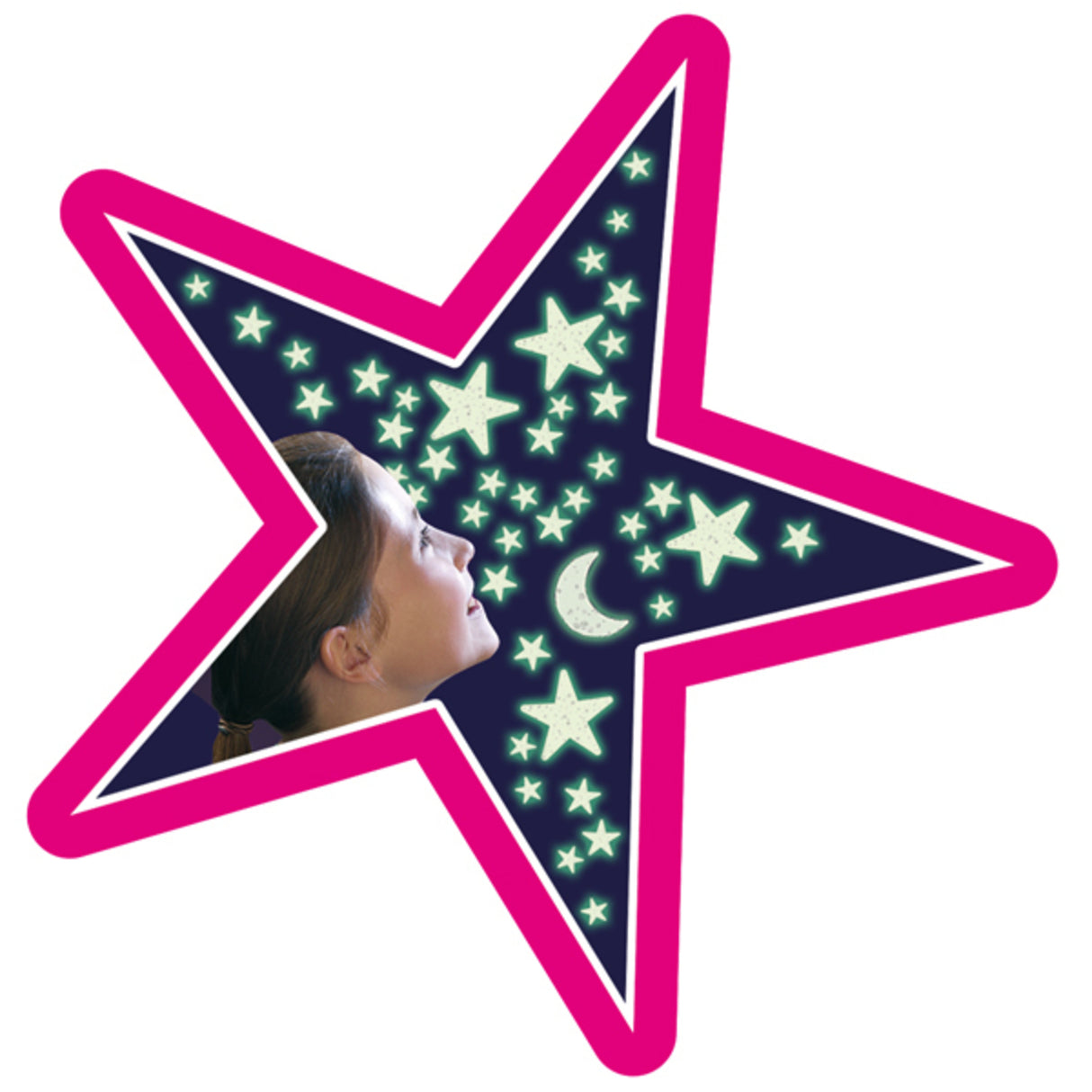 Sterne und Mond Leuchtsticker im 40er Set