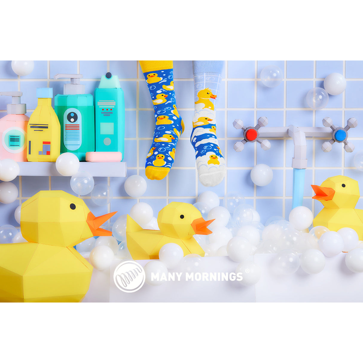 Bath Ducks Many Mornings Socken mit Badeenten in 35-38 im Paar