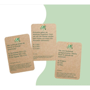 Kein Planet B Quiz mit 100 Karten aus recyceltem Material