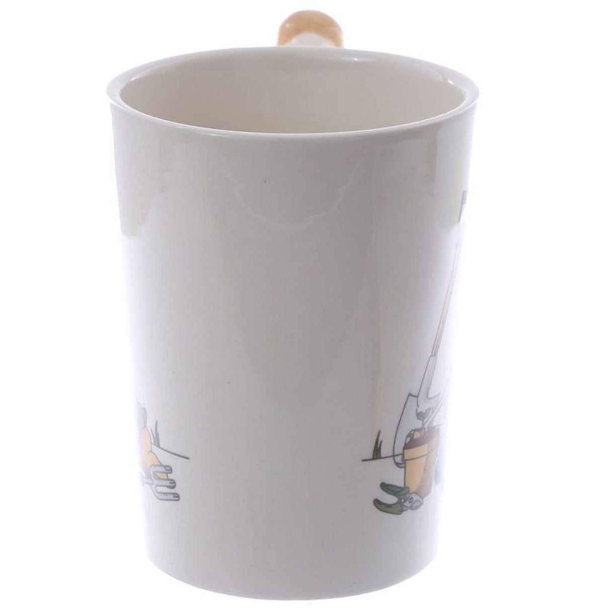 Gartenwerkzeuge Kaffeebecher mit Gartenschaufel Henkel