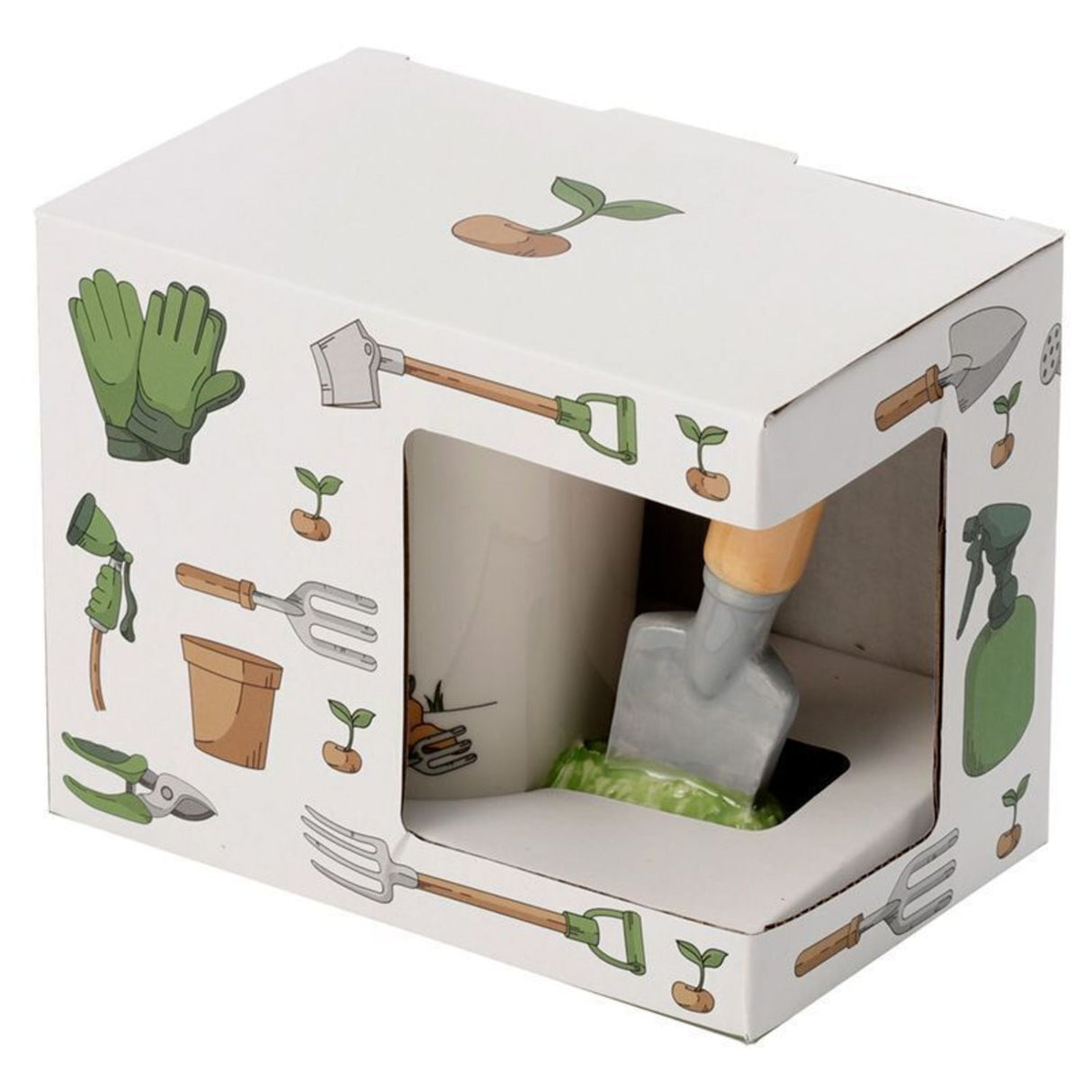 Gartenwerkzeuge Kaffeebecher mit Gartenschaufel Henkel