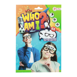 Wer bin ich? Gesellschaftsspiel mit Stift und sechs Brillen