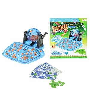 Bingo Gesellschaftsspiel mit Spielkarten und Chips