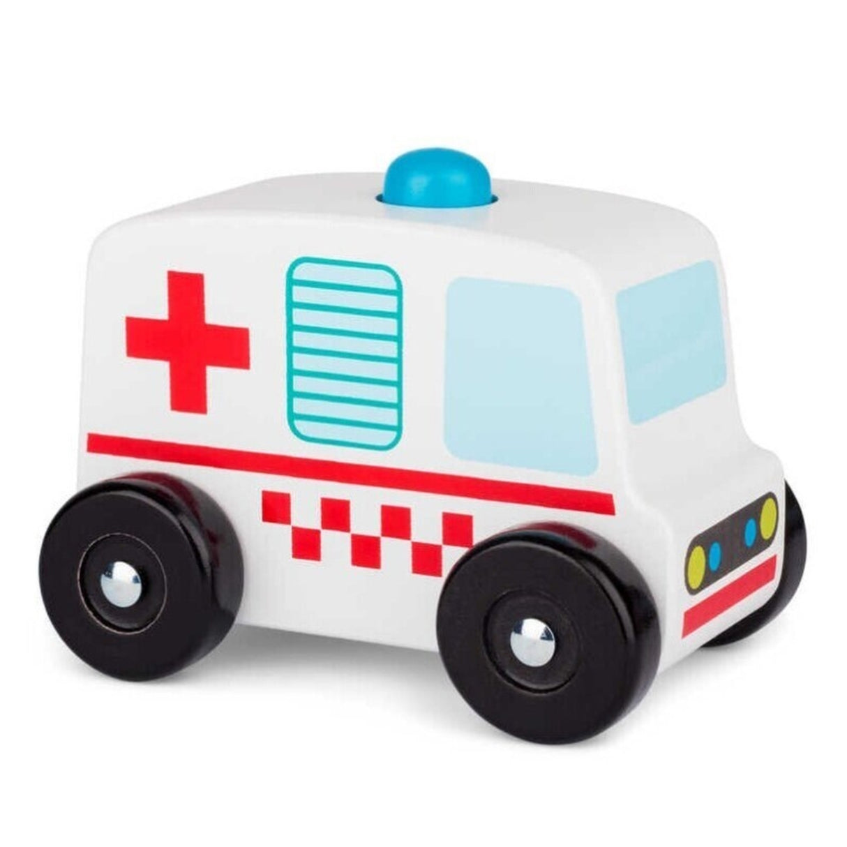 Krankenwagen Spielzeugauto aus Holz mit Sound