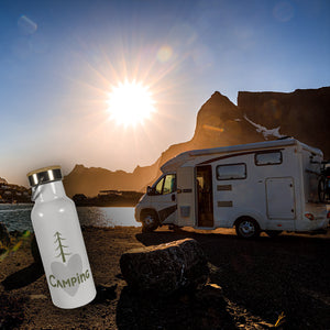 I love Camping Thermoflasche mit Bambusdeckel