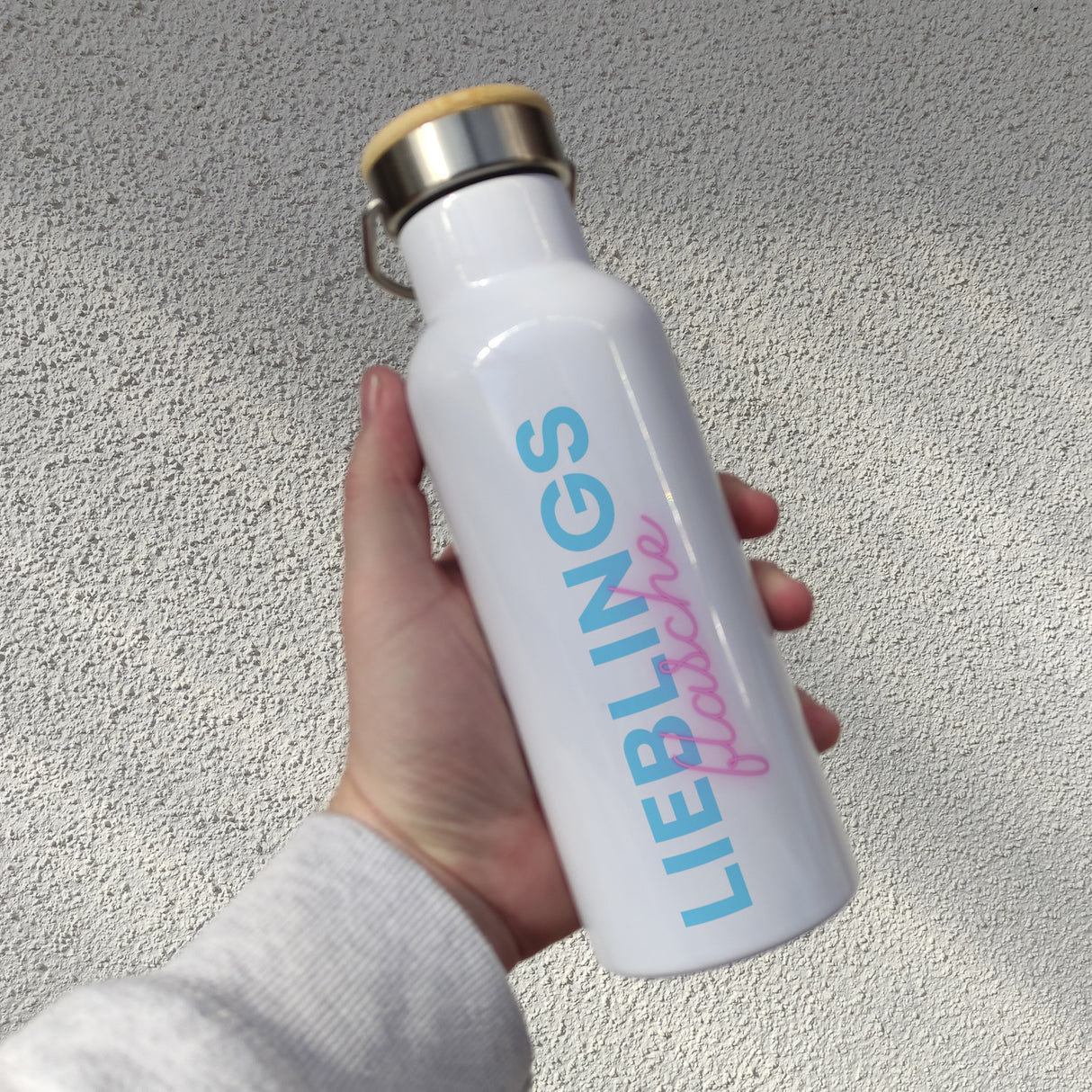 Lieblingsflasche Thermoflasche mit Bambusdeckel