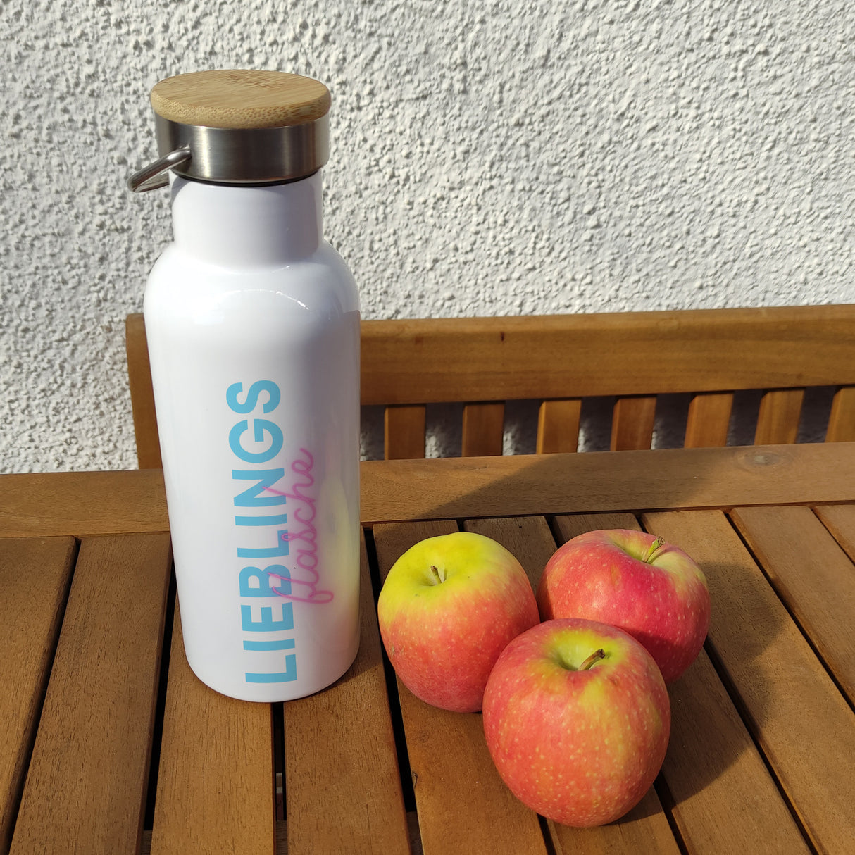 Lieblingsflasche Thermoflasche mit Bambusdeckel