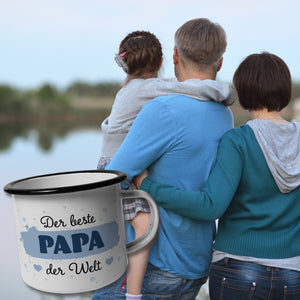 Der beste Papa der Welt Emailletasse
