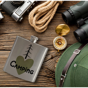 I love Camping Flachmann