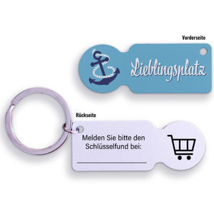Lieblingsplatz Anker Einkaufswagenchip Schlüsselanhänger mit Kontaktfeld