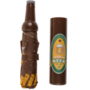 Bierflasche Regenschirm mit Biermotiv