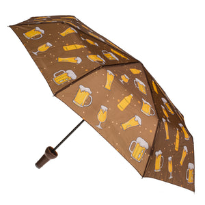 Bierflasche Regenschirm mit Biermotiv