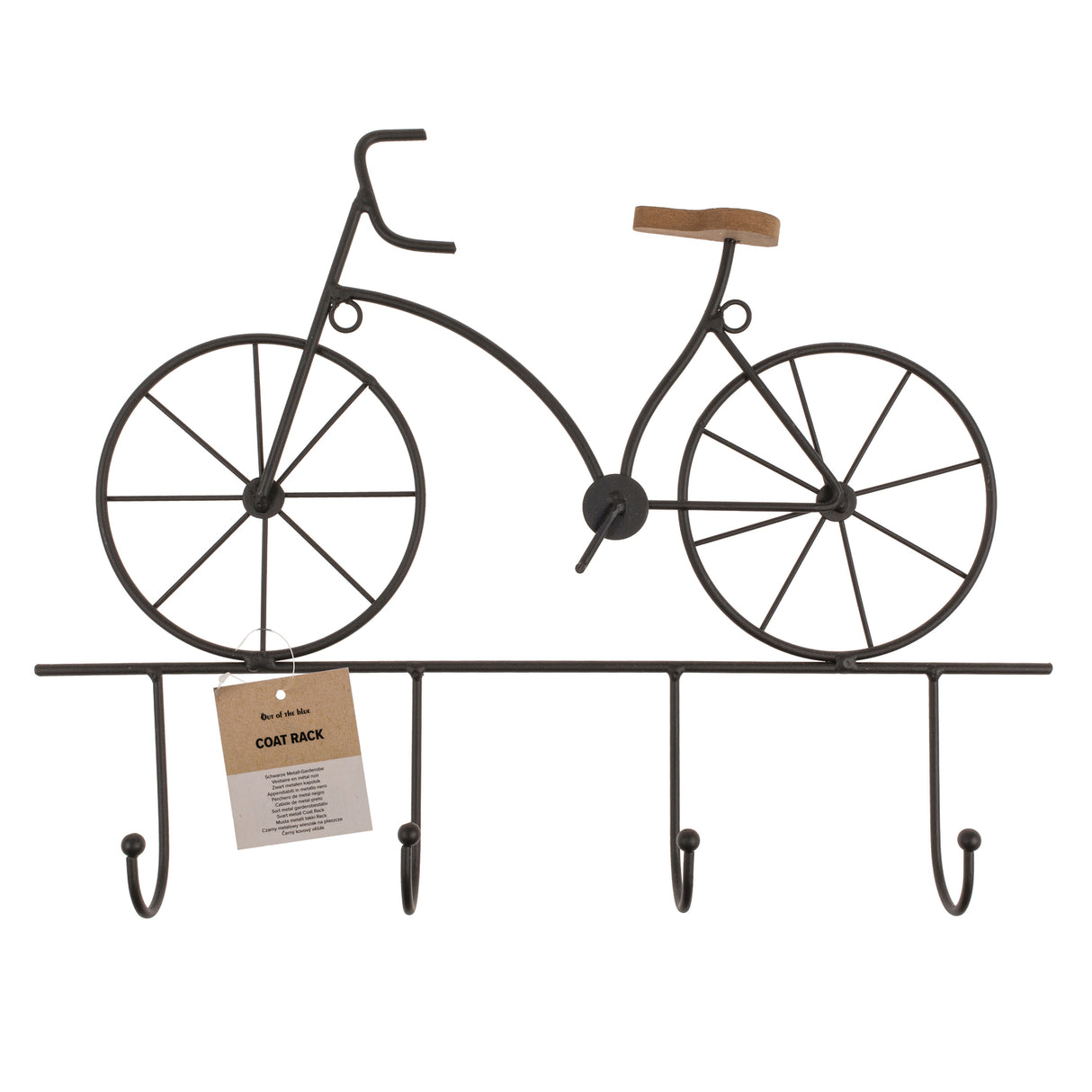 Fahrrad Garderobe mit 4 Haken
