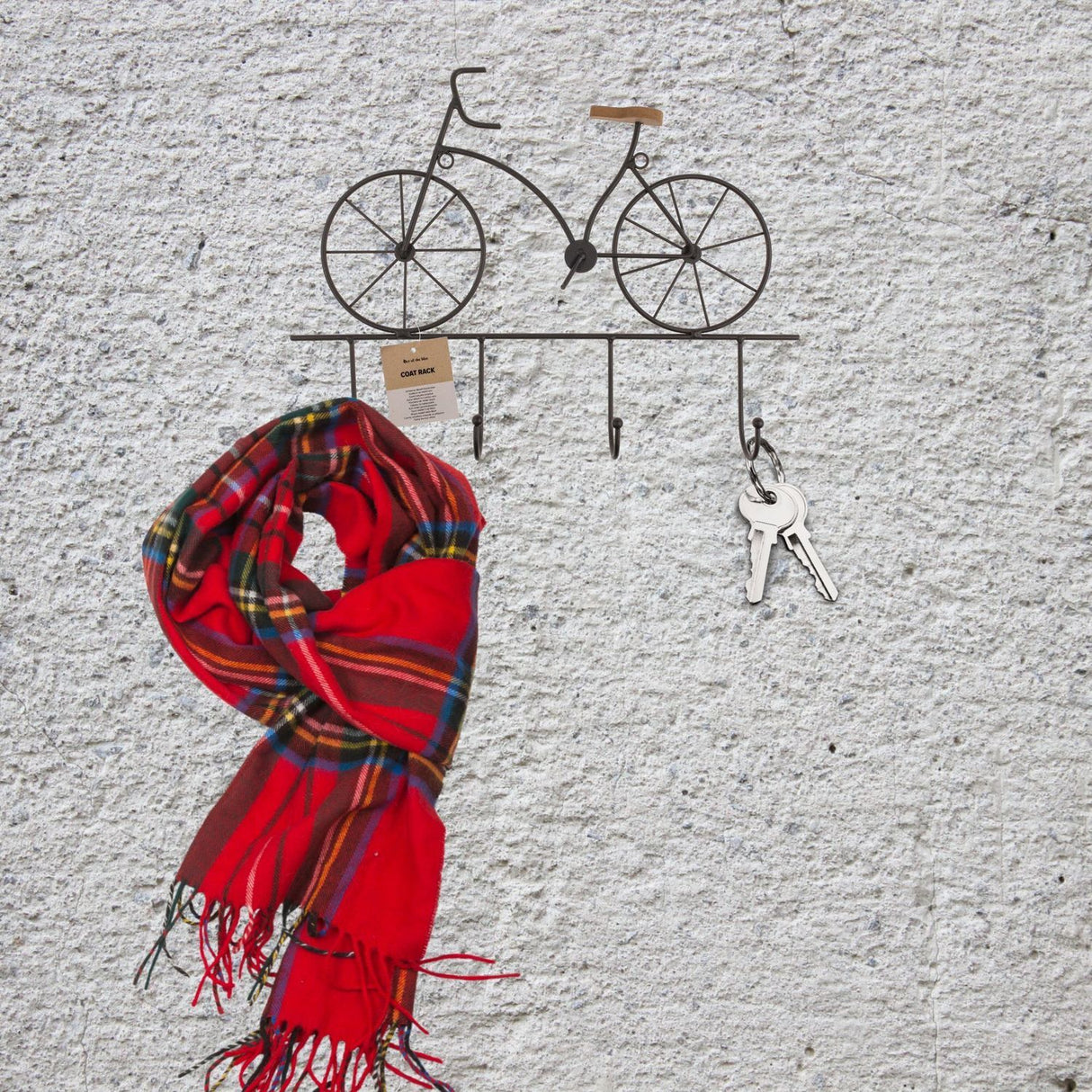 Fahrrad Garderobe mit 4 Haken