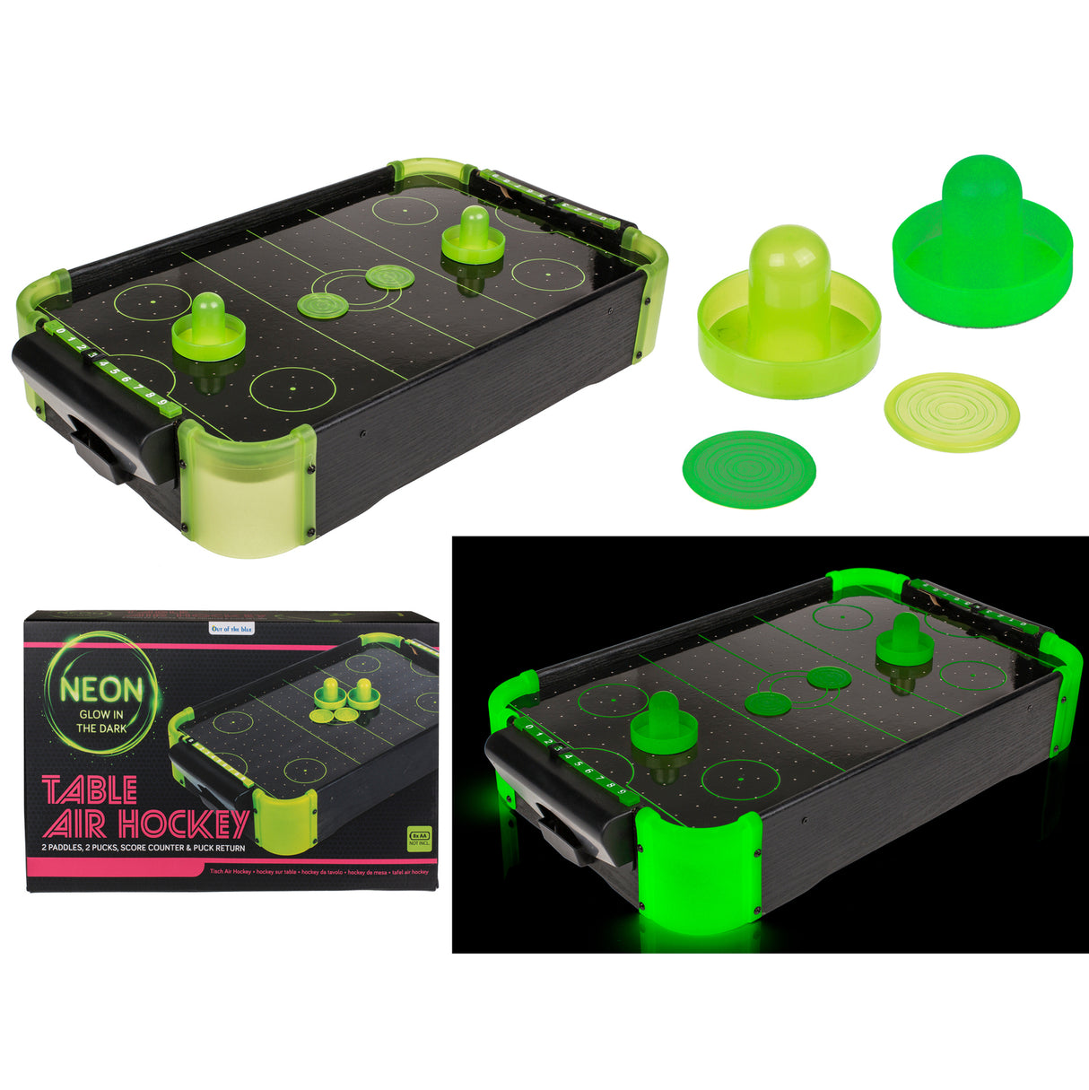 Neon Airhockey Spiel für den Tisch