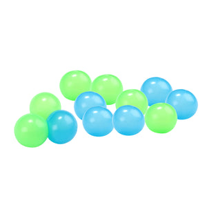 Leuchtende Glow in the Dark Wurfbälle im 12er Set