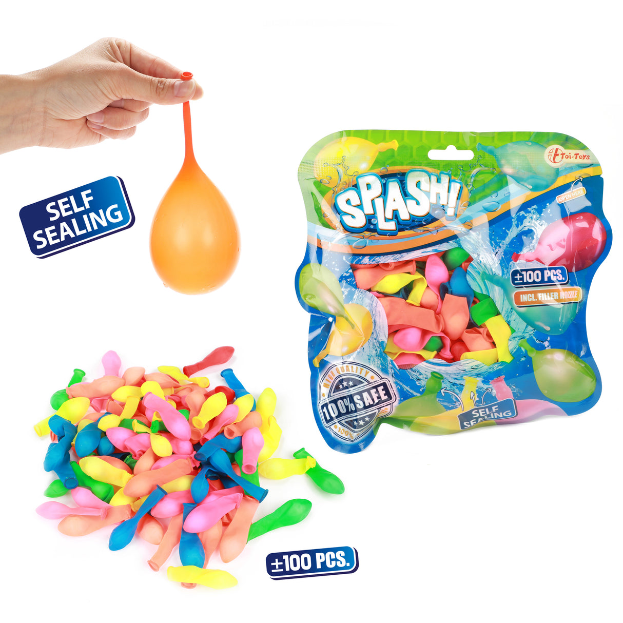 Splash selbstschließende Wasserbomben im 100er Set