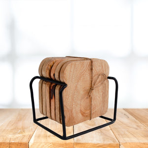Toastbrotscheibe Untersetzer aus Holz im 6er Set