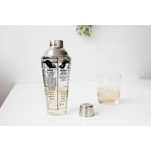 Mix Master Cocktail Shaker mit aufgedruckten Rezepten