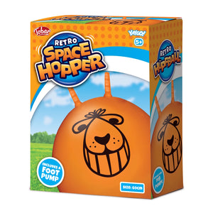 Retro Space Hopper Hüpfball mit Luftpumpe