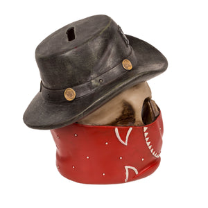 Bandit Totenkopf Spardose mit Bandana