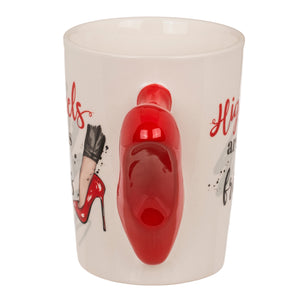 High heels are girls best friends Kaffeebecher mit Stöckelschuh als Henkel