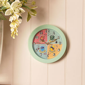 Harry Potter Charms Hauswappen Wanduhr mit Leuchtzahlen