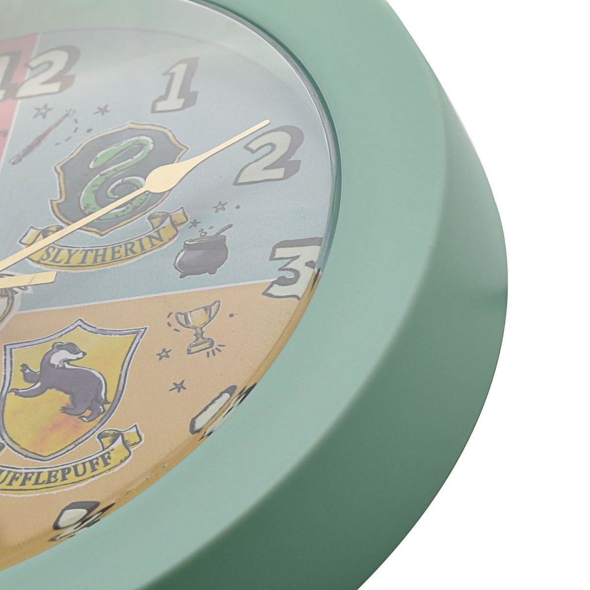 Harry Potter Charms Hauswappen Wanduhr mit Leuchtzahlen