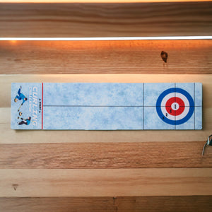 Trinkspiel Tischcurling Curling Partyspiel mit zwei Shotgläsern