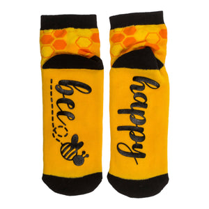 Socken Bienenwaben Bienen Strumpf mit ABS Sohle in 36-45 im Paar