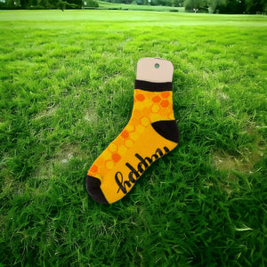 Socken Bienenwaben Bienen Strumpf mit ABS Sohle in 36-45 im Paar