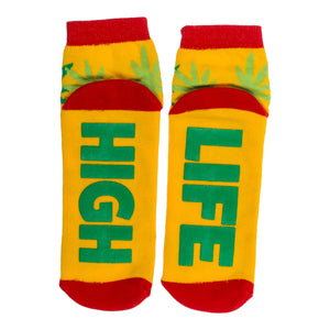Socken High Life Weed Strumpf mit ABS-Sohle in 36-45 im Paar