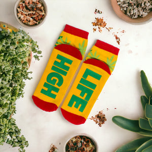 Socken High Life Weed Strumpf mit ABS-Sohle in 36-45 im Paar