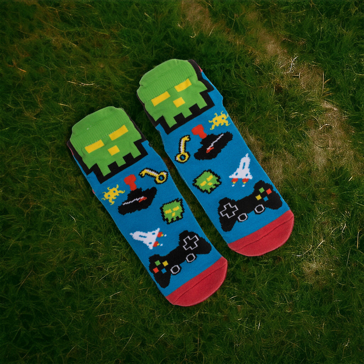 Socken Game Over Zocken Strumpf mit ABS-Sohle in 36-45 im Paar