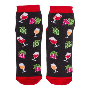 Socken Wein Geschenk Wein Strumpf mit ABS Sohle in 36-45 im Paar