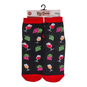 Socken Wein Geschenk Wein Strumpf mit ABS Sohle in 36-45 im Paar