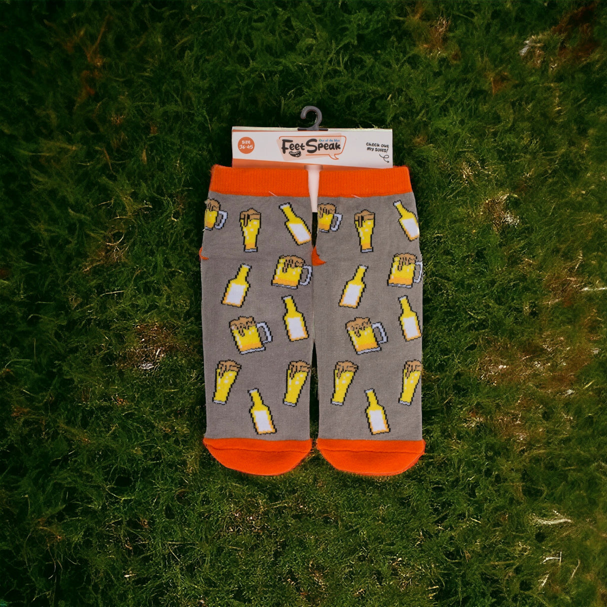 Socken Bier Geschenk für Männer Bierstrumpf mit ABS-Sohle in 36-45