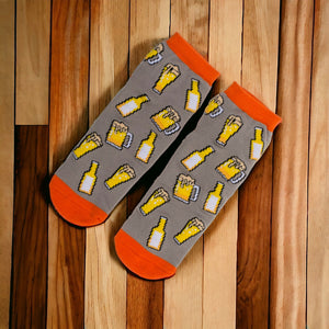 Socken Bier Geschenk für Männer Bierstrumpf mit ABS-Sohle in 36-45