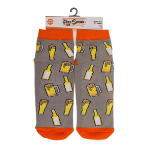 Socken Bier Geschenk für Männer Bierstrumpf mit ABS-Sohle in 36-45