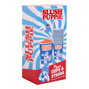 SLUSH PUPPiE Pappbecher Slush-Becher und Strohhalme im Set