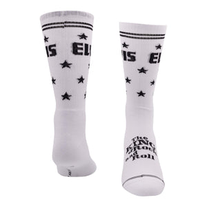Socken Elvis Presley Fanartikel Elvis the King Strümpfe in weiß in 40-46 im Paar