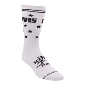 Socken Elvis Presley Fanartikel Elvis the King Strümpfe in weiß in 40-46 im Paar