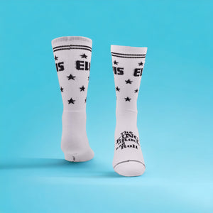 Socken Elvis Presley Fanartikel Elvis the King Strümpfe in weiß in 40-46 im Paar
