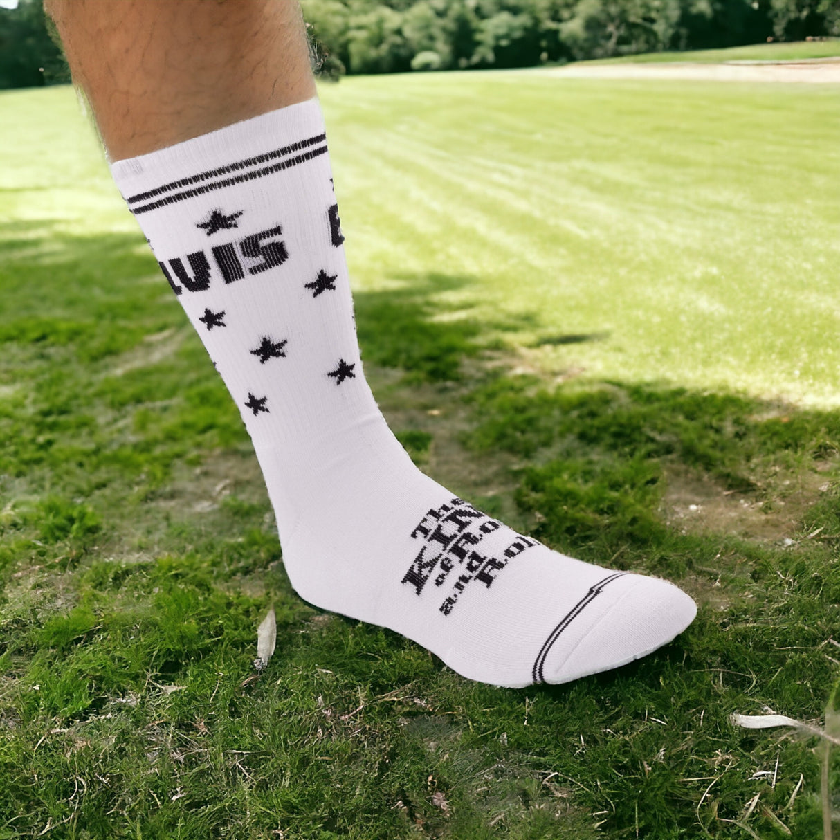 Socken Elvis Presley Fanartikel Elvis the King Strümpfe in weiß in 40-46 im Paar