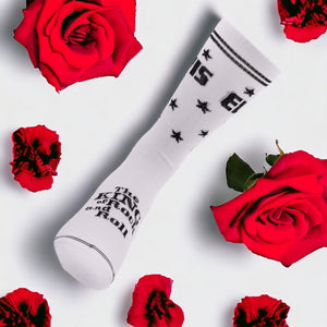 Socken Elvis Presley Fanartikel Elvis the King Strümpfe in weiß in 40-46 im Paar