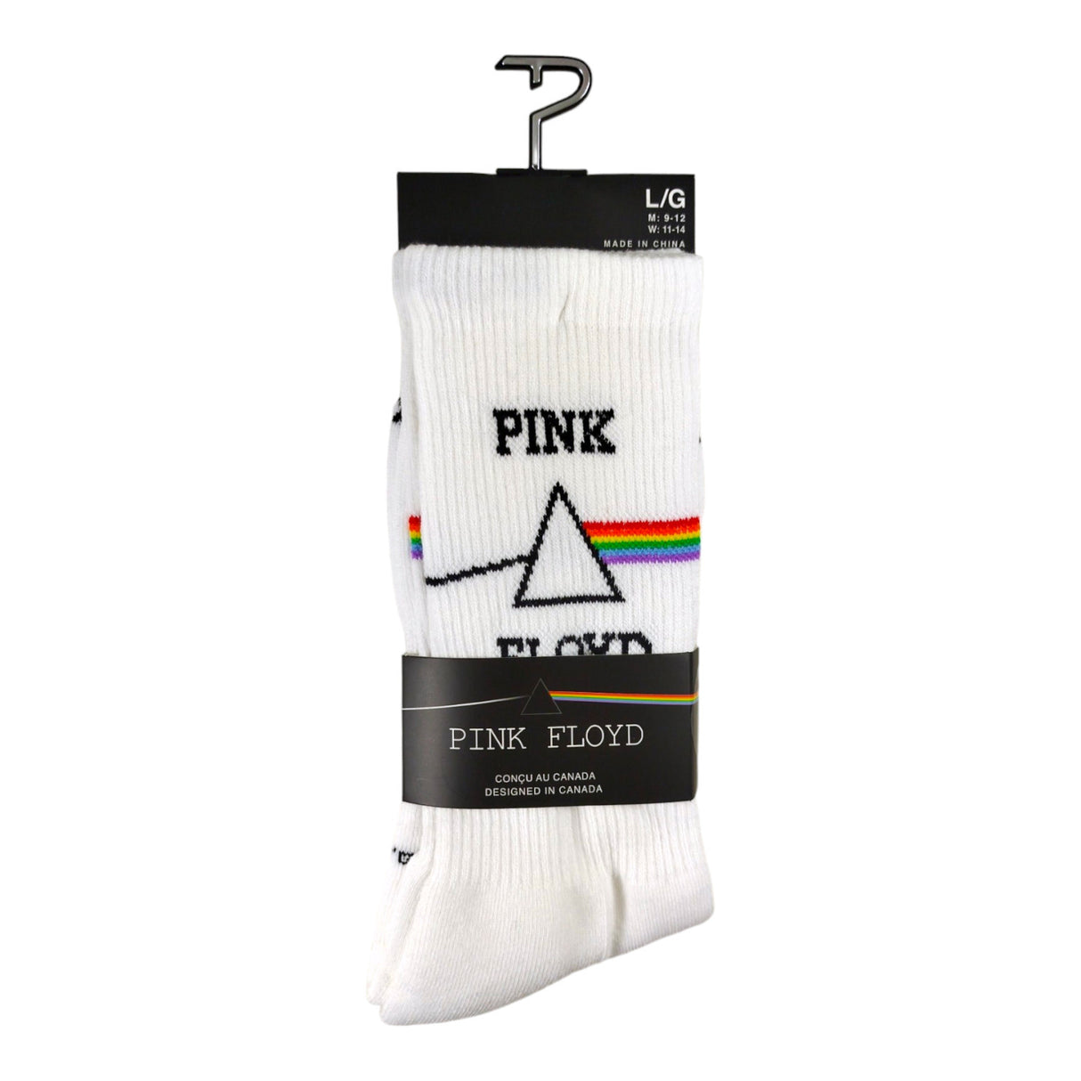 Socken Pink Floyd The Dark Side of the Moon Fanartikel weiß in 43-47 im Paar