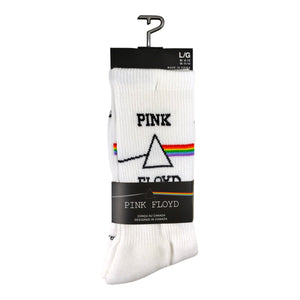Socken Pink Floyd The Dark Side of the Moon Fanartikel weiß in 43-47 im Paar